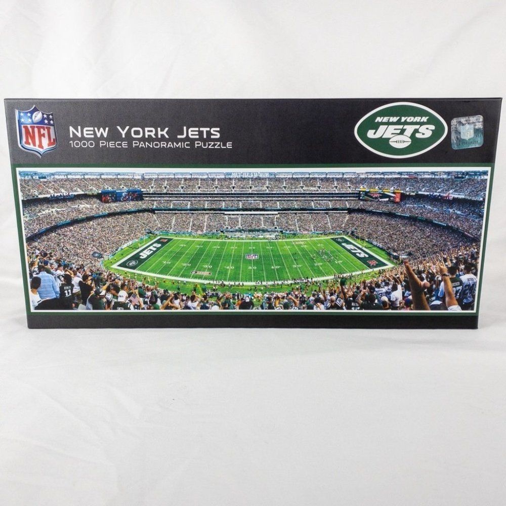 New York Jets NFL 1000 piece Panoramic Puzzle 39” X 13” Master Pieces